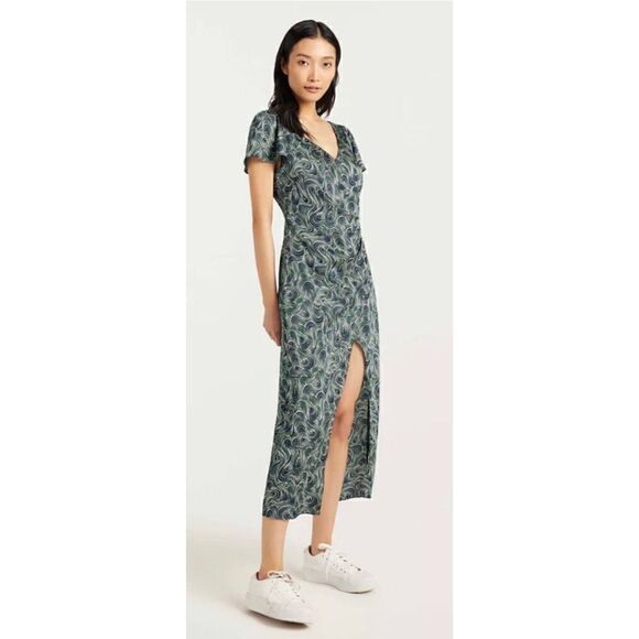 Cinq a Sept Kacydie Dark Emerald Multi Dress NWT Size 12 - Picture 1 of 11
